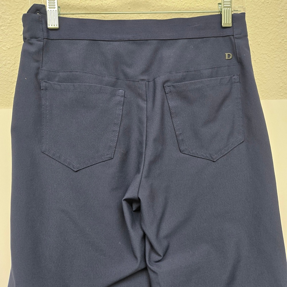 Dunning Women's Navy Blue Golf Pants Slim Straight Stretch Size S Preppy Active - Picture 4 of 12